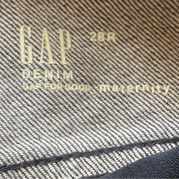 Gap Maternity New With Tags Full Panel Crop Flair Black Jeans Size 28R - Picture 4 of 13